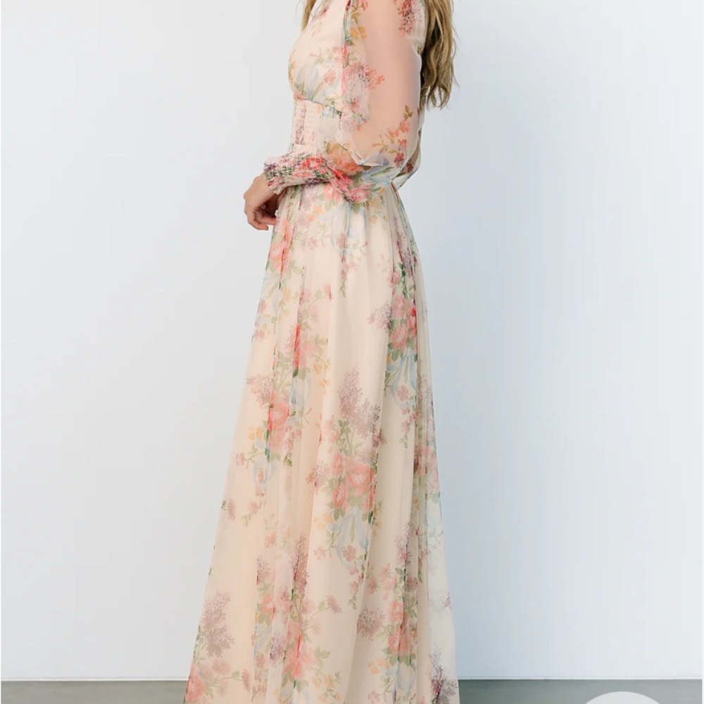 Baltic Born Layla Tulle Maxi Dress in Romantic Floral Size Small (Like New)